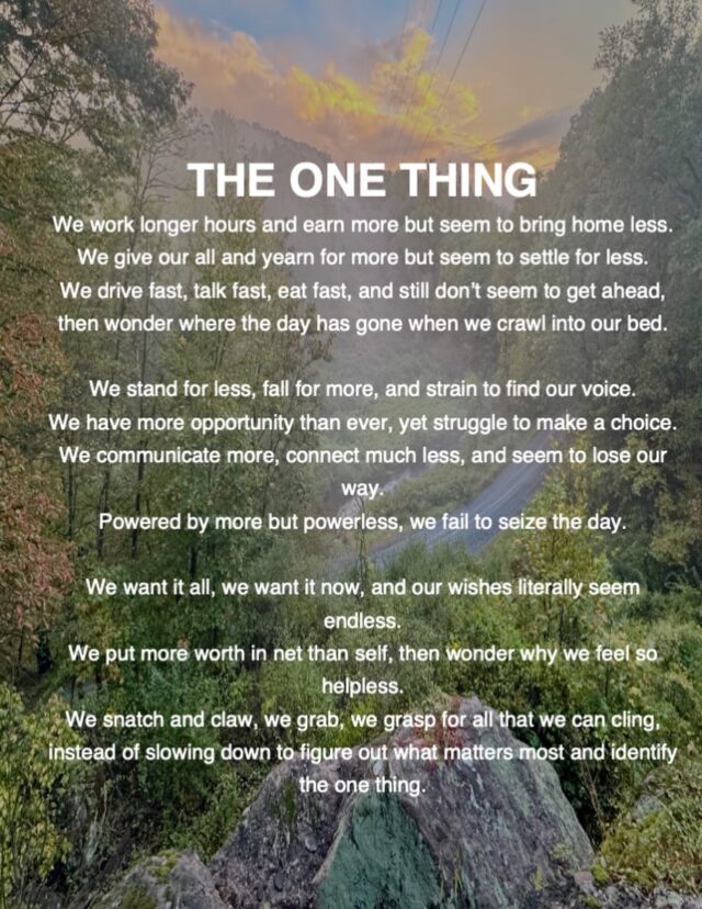 Our goal for this year to focus on the ONE THING. 

@the1thingbook