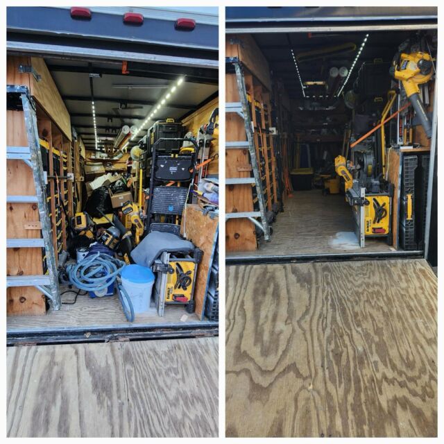 Gus captured these photos!  I can’t tell you how much disorganization will affect the flow of a business. 

We were in such a busy week schedule and things got out of control! Gus and Jon took time yesterday morning before we started to get things back in order!

Very grateful for them both!