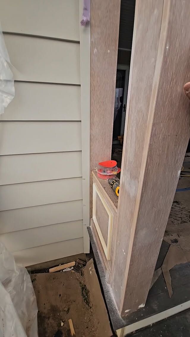 Progress update on the screened in porch!