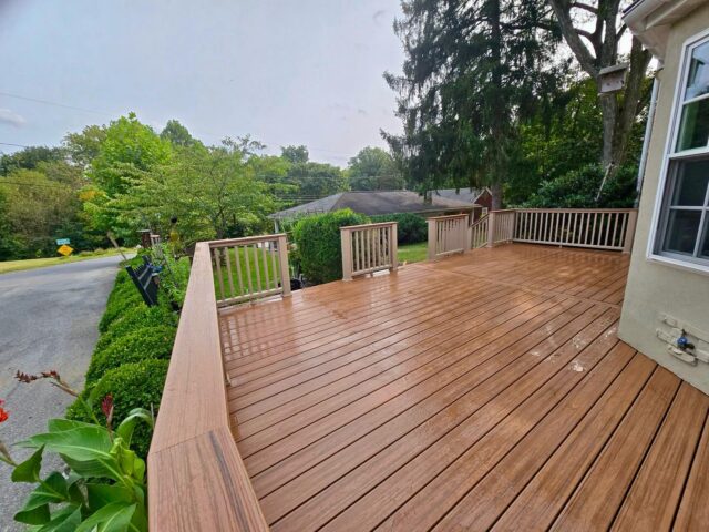 The crew wrapped up this deck in Hershey Pa today!  Really like the color and details on this one!  Looks great!